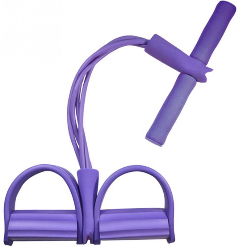 Foot Pedal Resistance Tube with Handle in purple