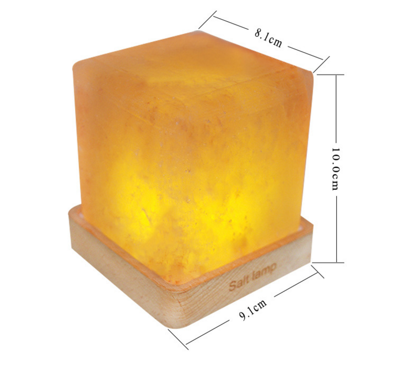 Handcrafted Himalayan Salt Lamp with Wooden LED Base