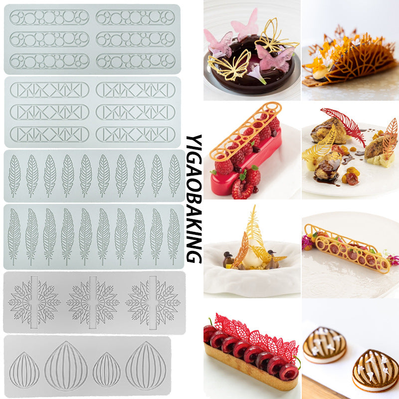 Geometric Oval Lace Silicone Tableware Mat