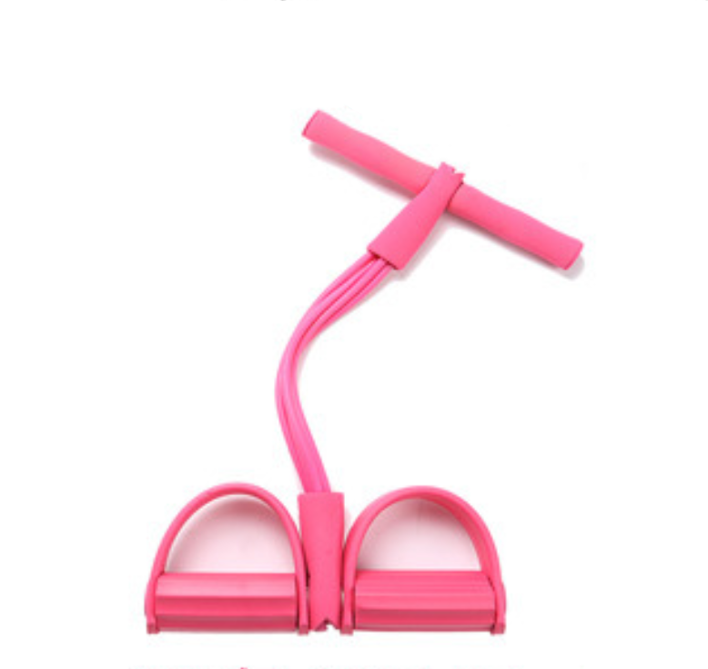 Foot Pedal Resistance Tube with Handle in pink
