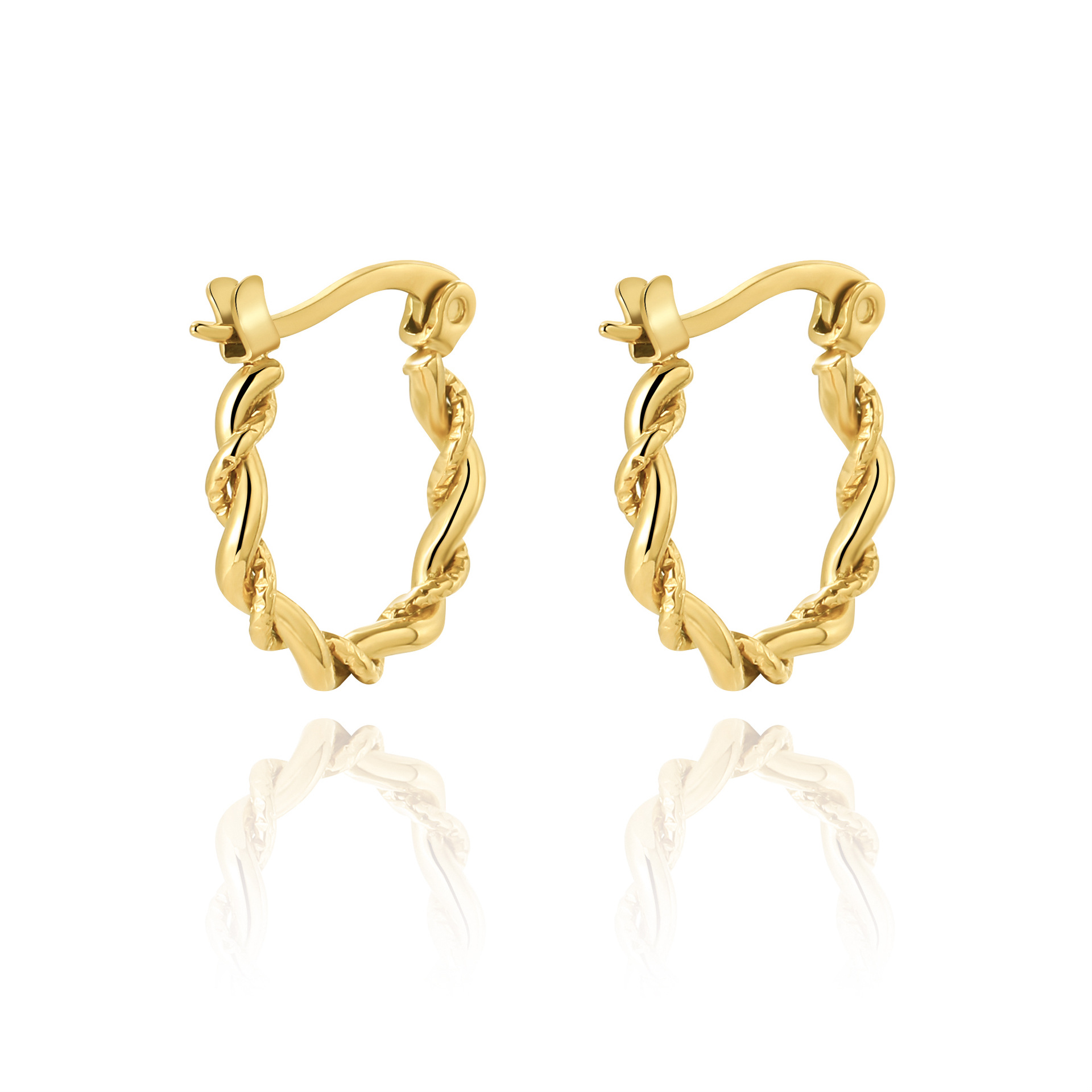 Gold-Plated Crescent Earrings