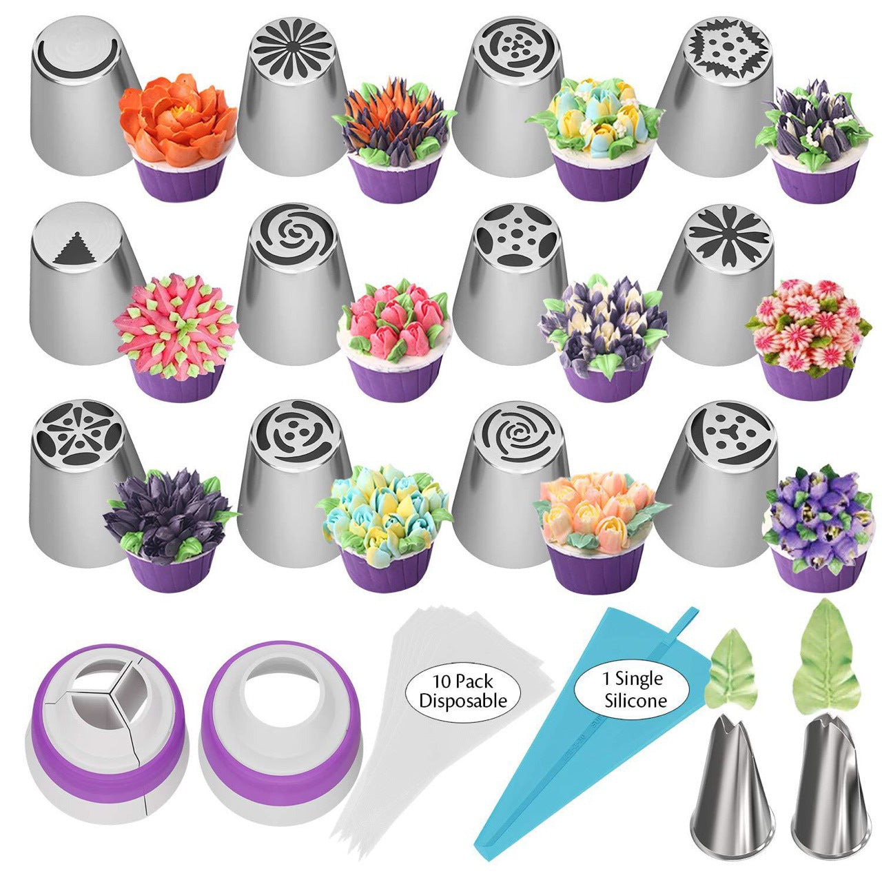 27-Piece Russian Pastry Tip Set