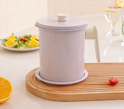 Japanese Oil Filter Pot with Semi-Wood Grain Handle