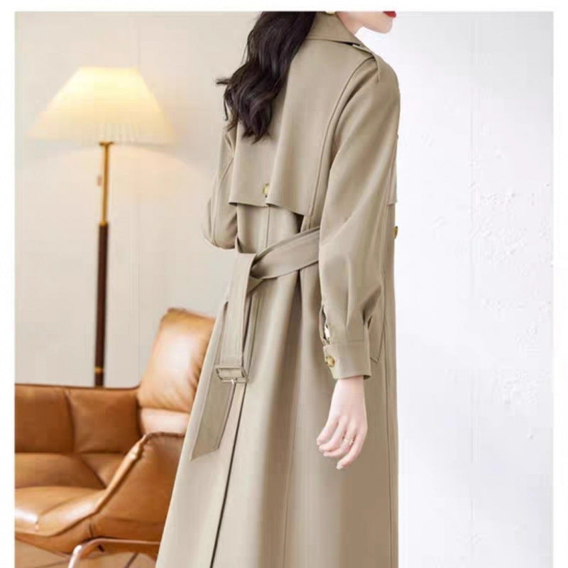 Double-Breasted Belted Trench Coat