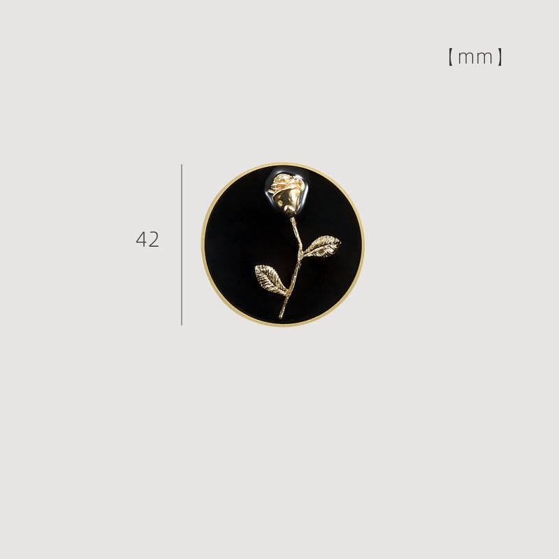 Enamelled Drawer Knob with Gold-Tone Rim, 32 or 42 mm — view 3