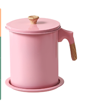 Japanese Oil Filter Pot with Semi-Wood Grain Handle