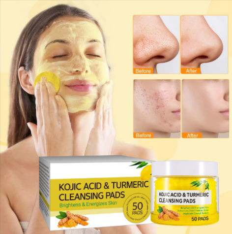 Turmeric Kojic Acid Cleansing Pads - 50 Piece Set