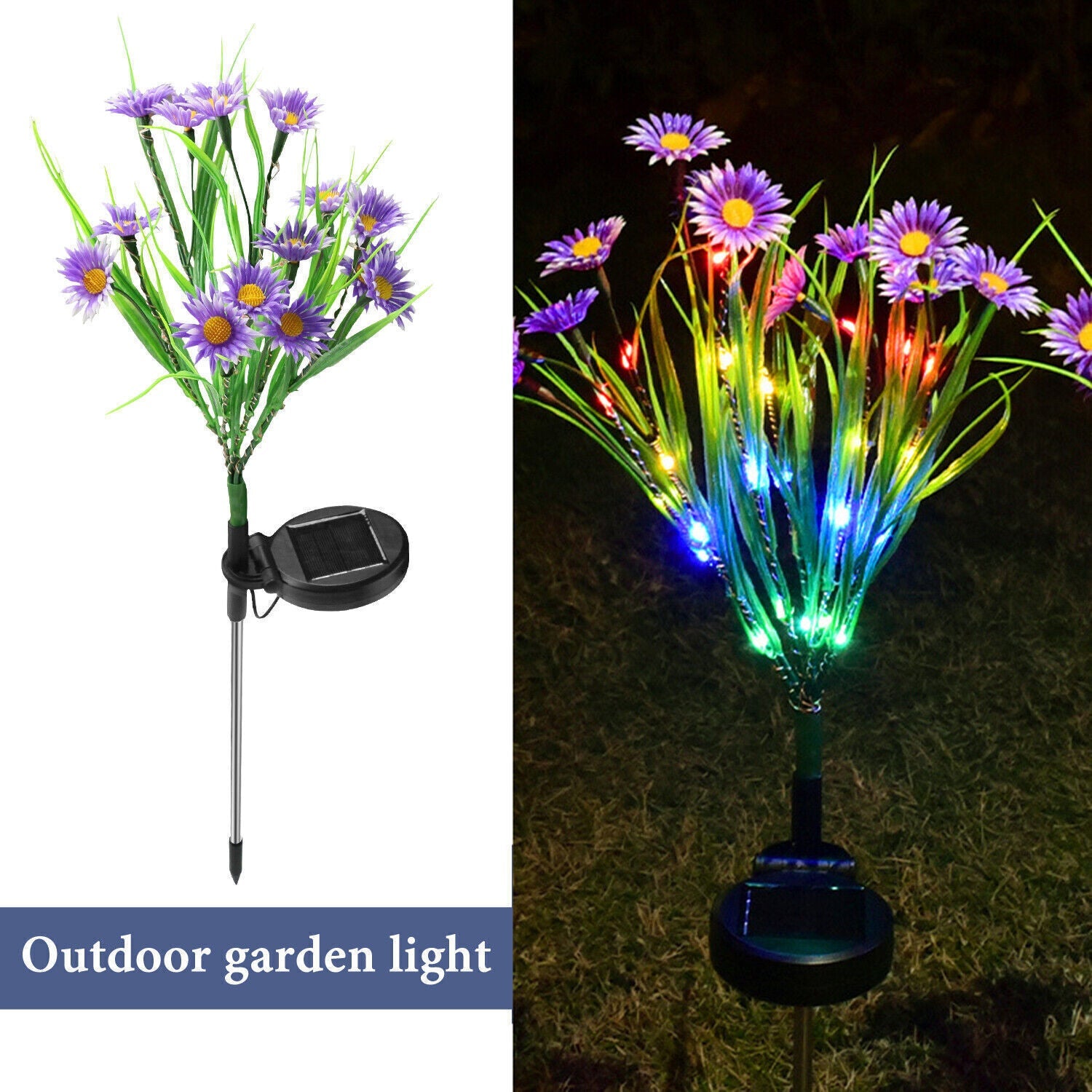 Solar Flower Stake Garden Lights