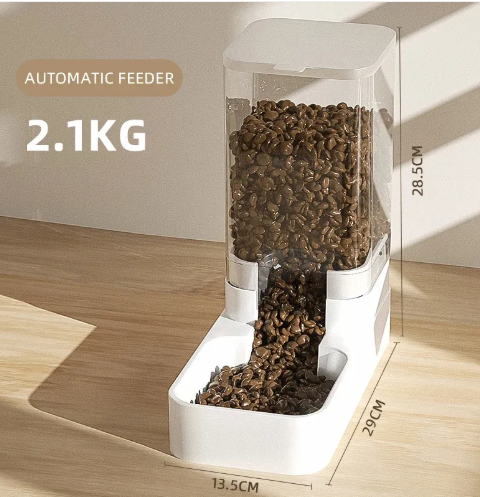 Automatic Pet Feeder & Water Dispenser - Transparent Large Capacity