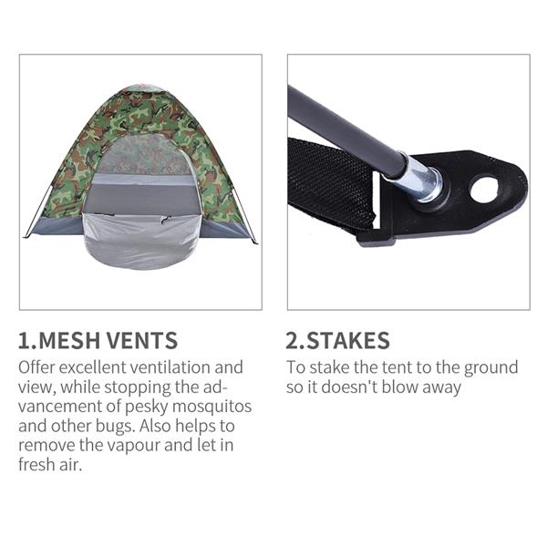 3 - 4 Person Camping Dome Tent Camouflage Tent - Wow Store