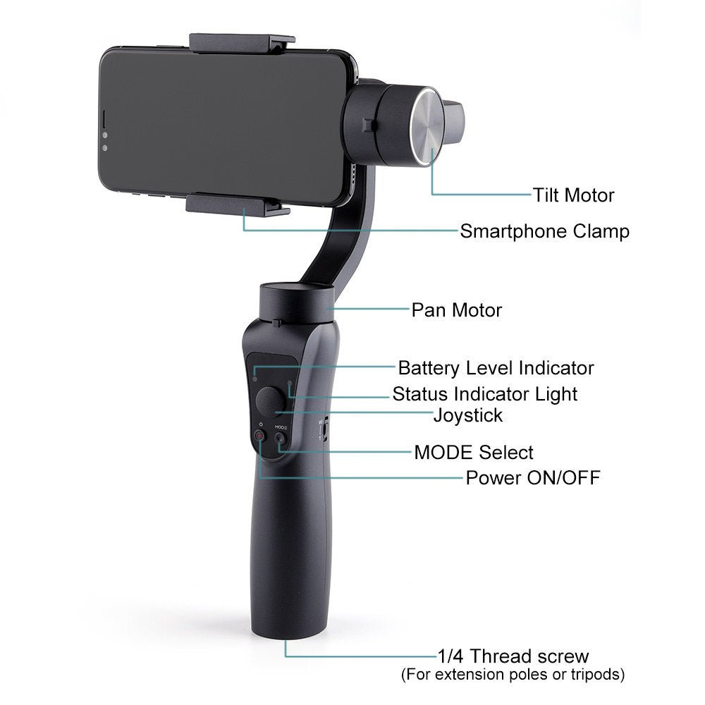 3-Axis Handheld Smartphone Gimbal Stabilizer - WowStore.live