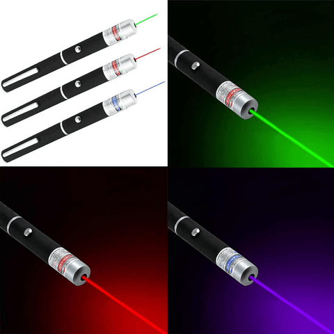 3 Packs 900Mile Laser Pointer Pen Green Blue Red Light Visible Beam - Wow Store