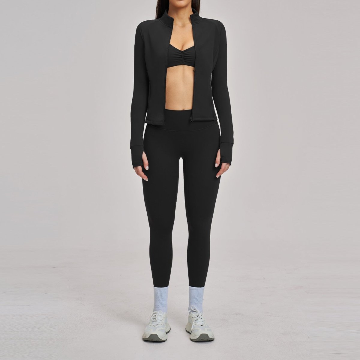 3-Piece Activewear Set: Zip Jacket, Bralette and Leggings - WowStore.live
