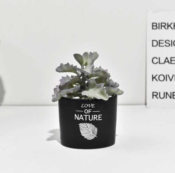 Mini Cactus Ceramic Faux Plant - Nordic Green