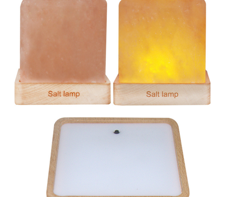 Handcrafted Himalayan Salt Lamp with Wooden LED Base