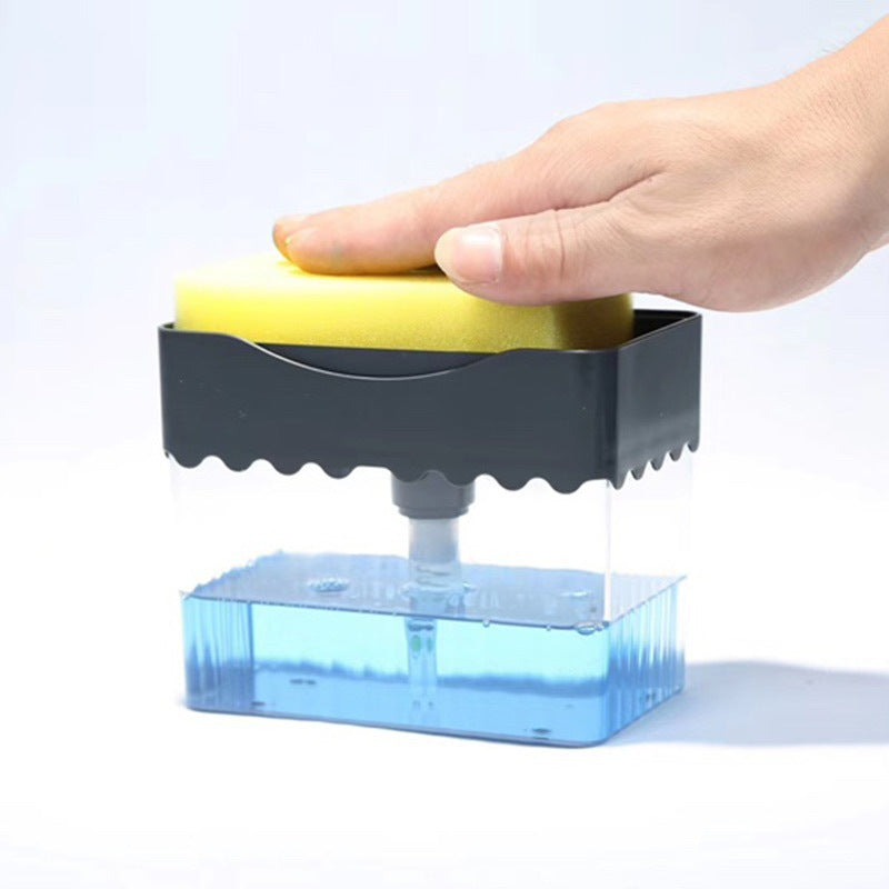 2-in-1 Soap Dispenser with Sponge Caddy