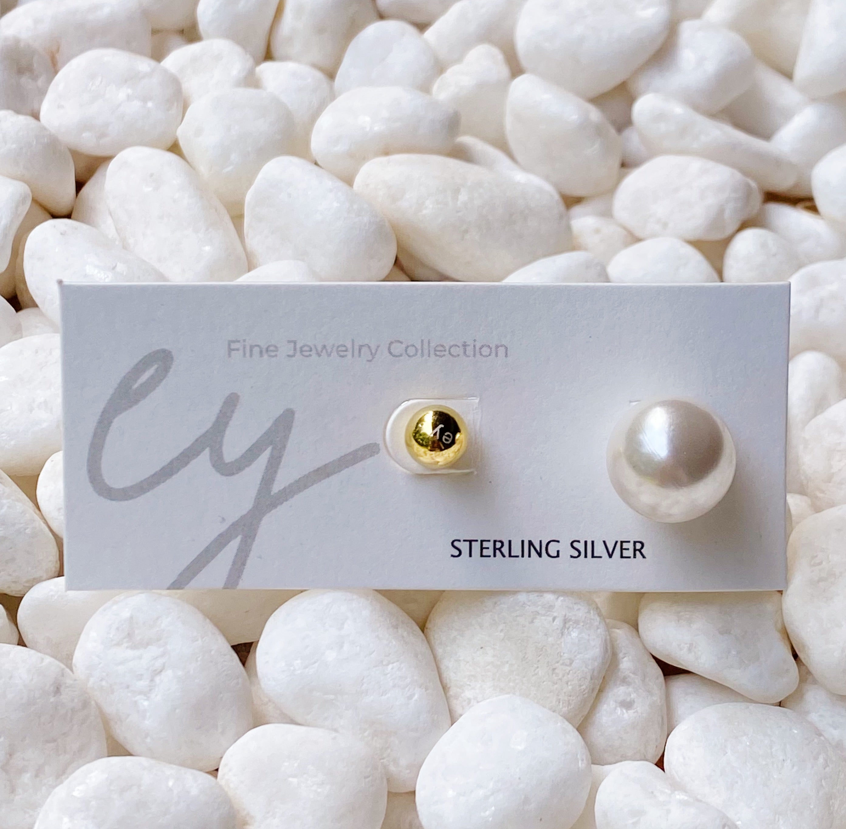 Pearl Ball Reversible Sterling Silver Earrings