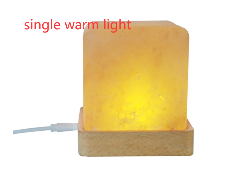 Handcrafted Himalayan Salt Lamp with Wooden LED Base
