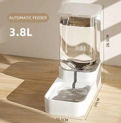 Automatic Pet Feeder & Water Dispenser - Transparent Large Capacity