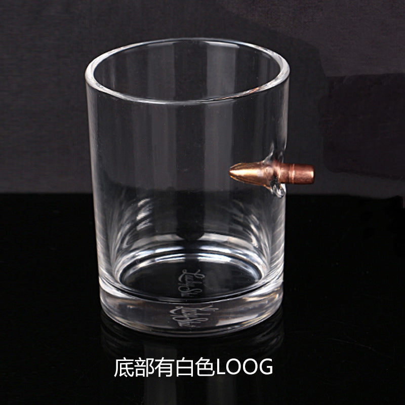 Crystal Whiskey Glass with Bullet Design