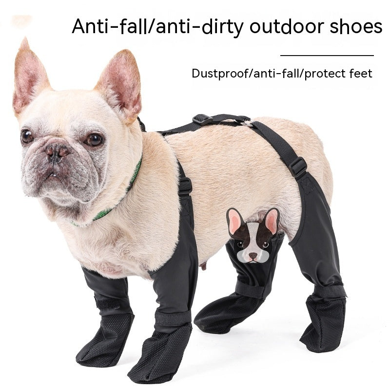 Dog Boots with Suspender Straps