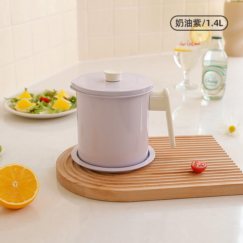 Japanese Oil Filter Pot with Semi-Wood Grain Handle