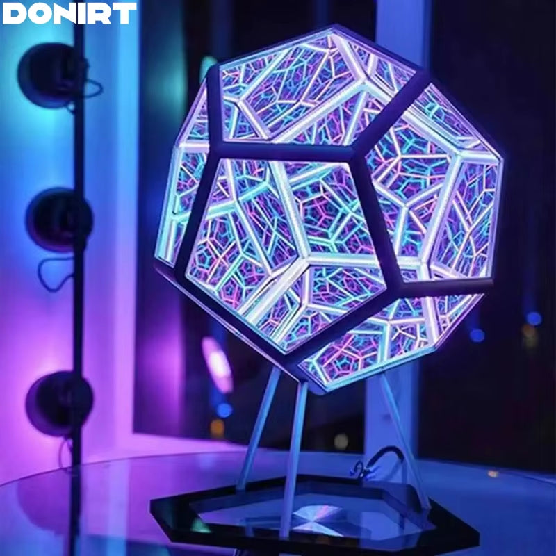 3D Infinite Dodecahedron Art Light