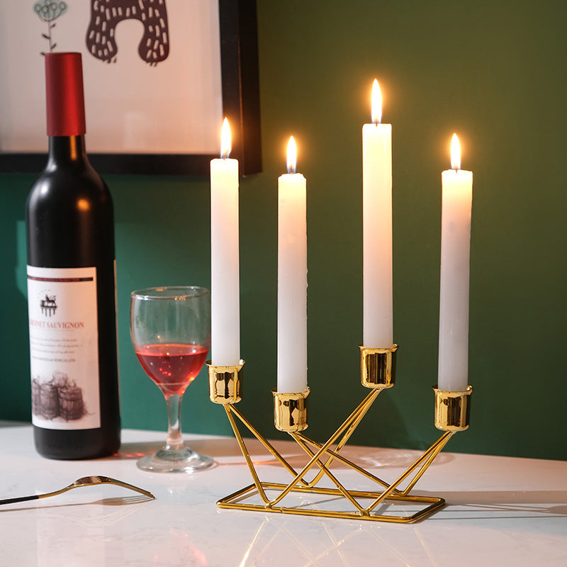 Gold-Tone Crossed-Leg Candelabra