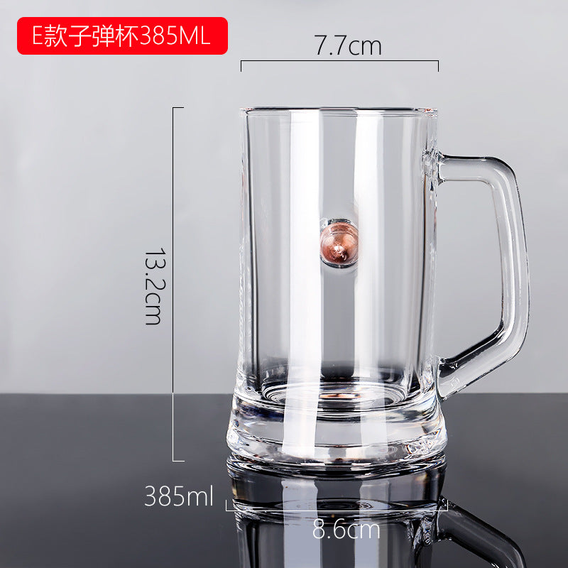 Crystal Whiskey Glass with Bullet Design