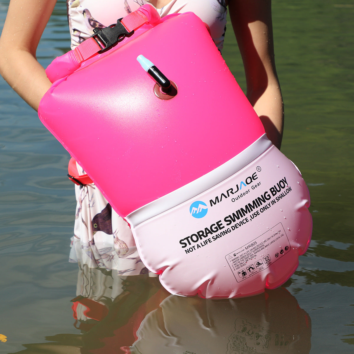 Waterproof Inflatable Swimming Bag with Storage