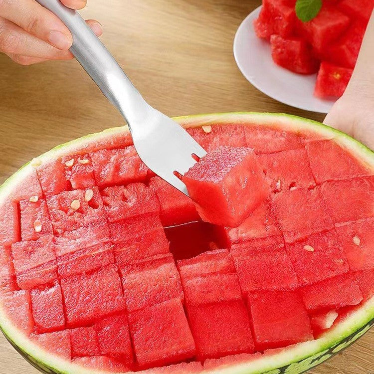 2-in-1 Stainless Steel Watermelon Fork and Cutter — view 5