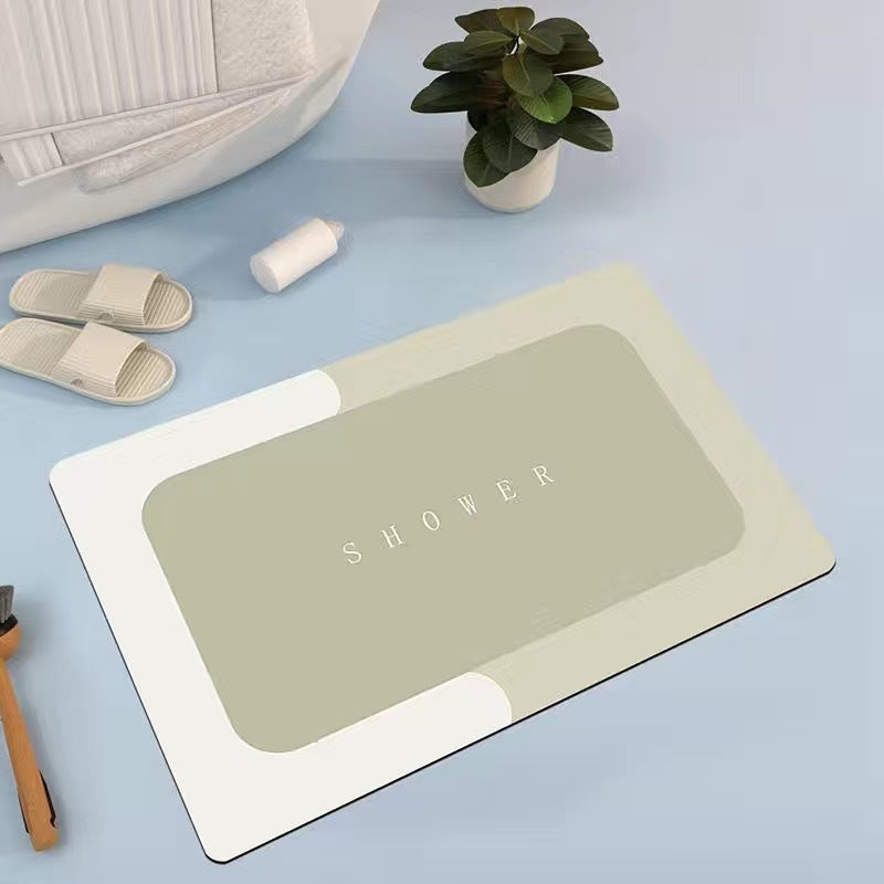 Quick-Dry Soft Bath Mat, Oval or Half-Round
