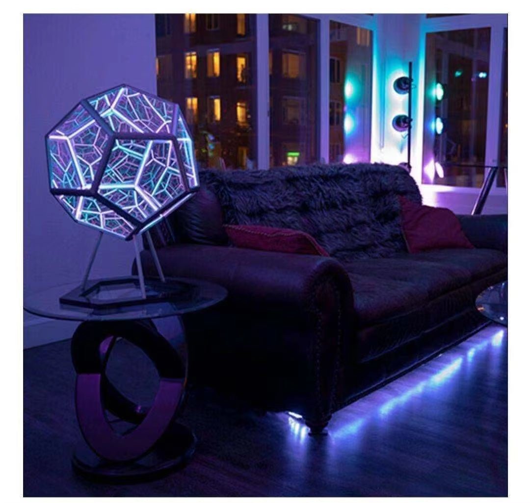 3D Infinite Dodecahedron Art Light - WowStore.live