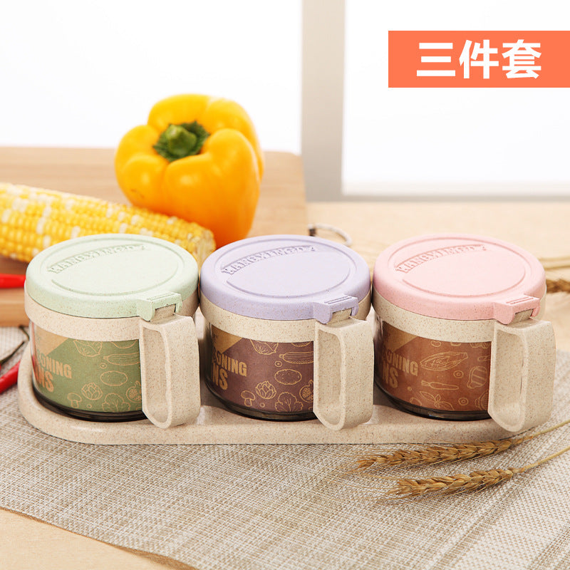 Elegant Glass Spice Jar Set