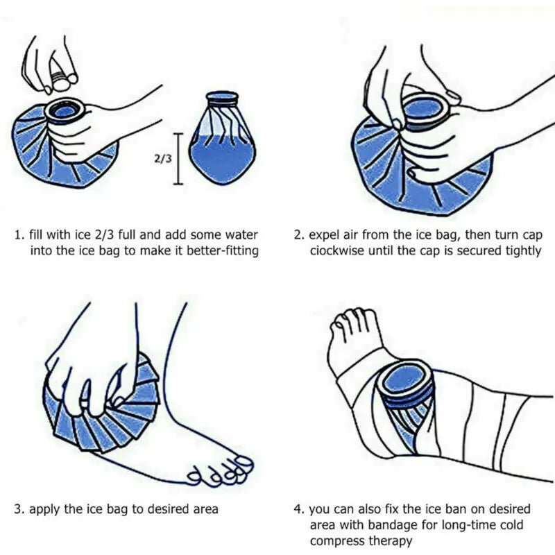 3PCS Ice Bags Packs Knee Neck Reusable Cold Relief Pain Headache Sport Injury - Wow Store