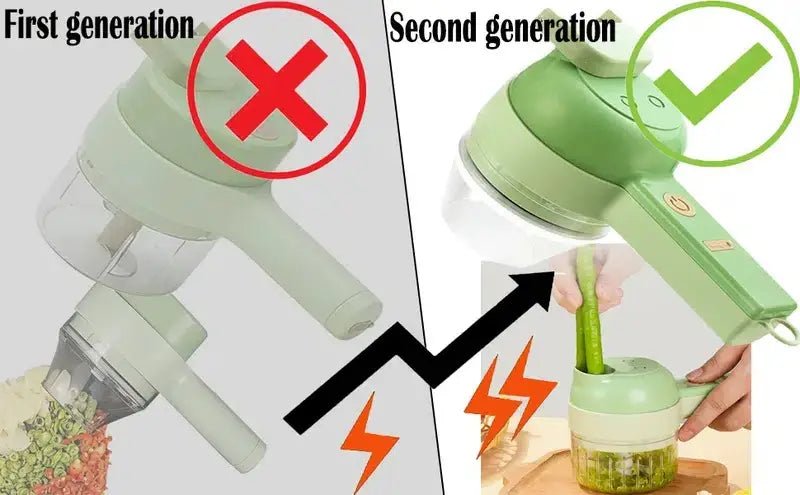 4 - in - 1 Handheld Electric Vegetable Cutter Set - Wow Store