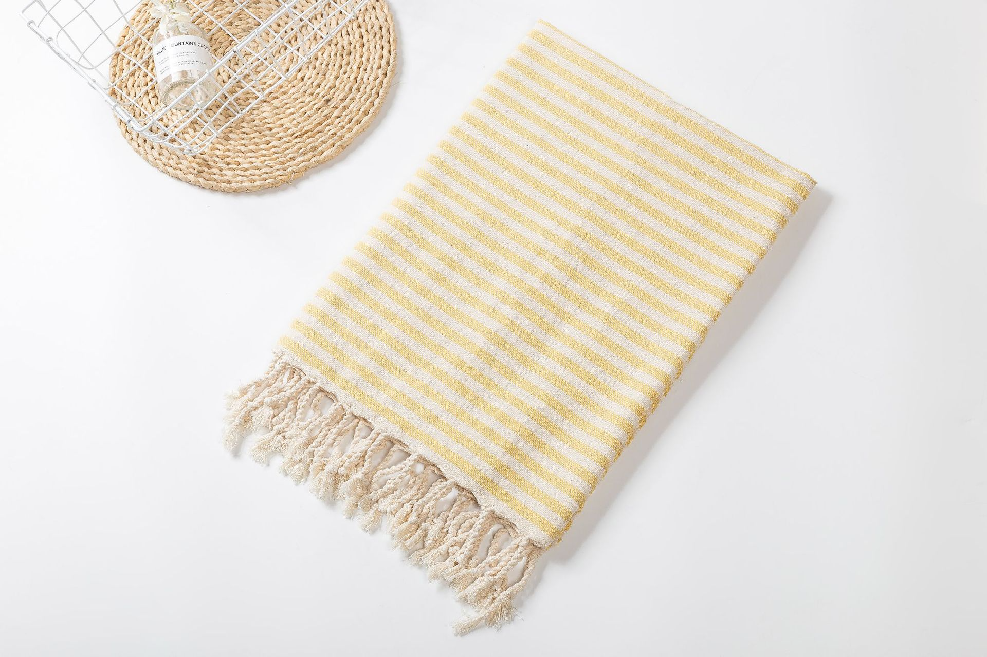 Luxury Striped Fringed Beach Towel