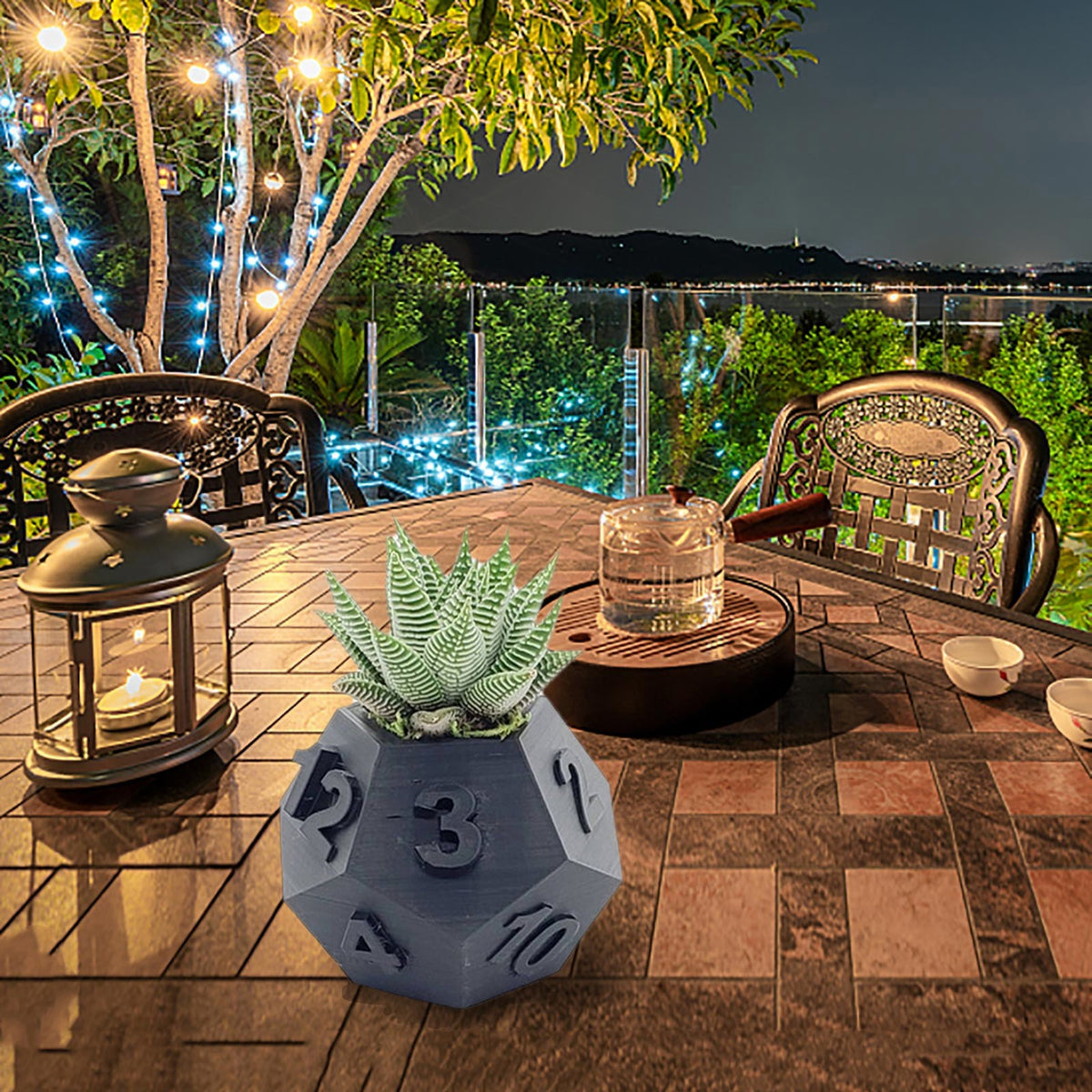 Multi-Sided Dice-Shape Succulent Planter — view 9
