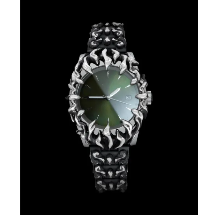 Geometric Quartz Timepiece - Stainless Steel