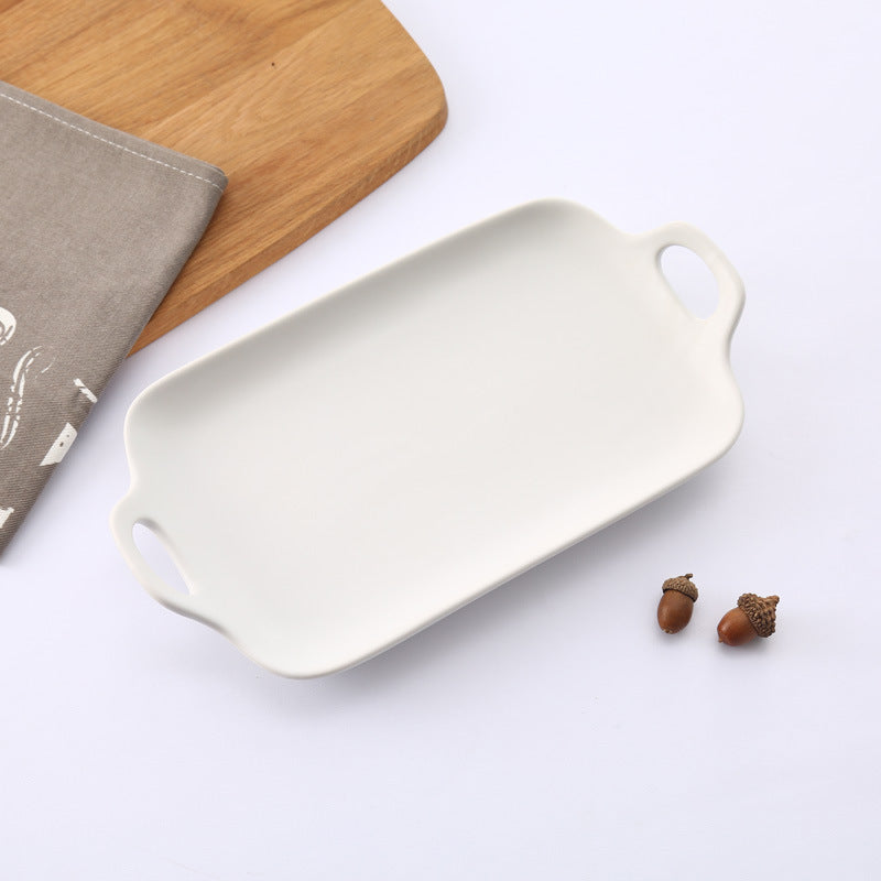 Premium Porcelain Double-Handle Baking Dish