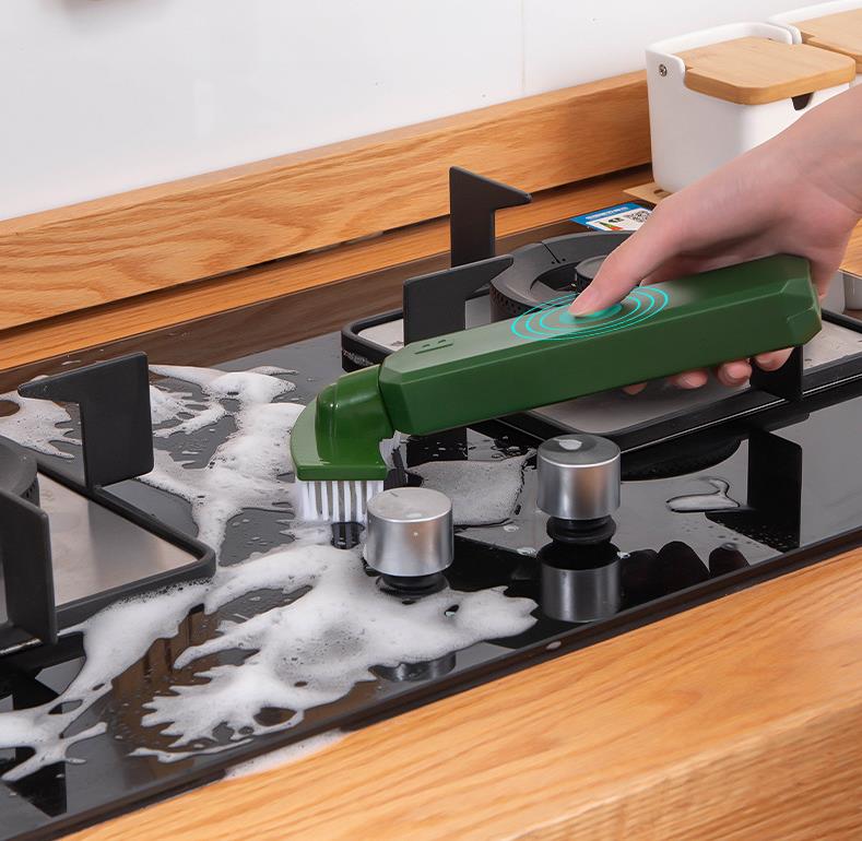 Refillable Liquid-Dispensing Cleaning Brush
