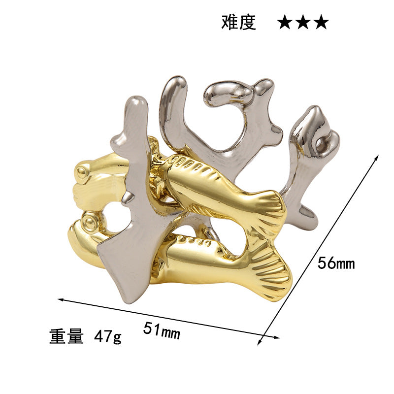 Luxury Puzzle Lock - Premium Zinc Alloy Intelligence Toy