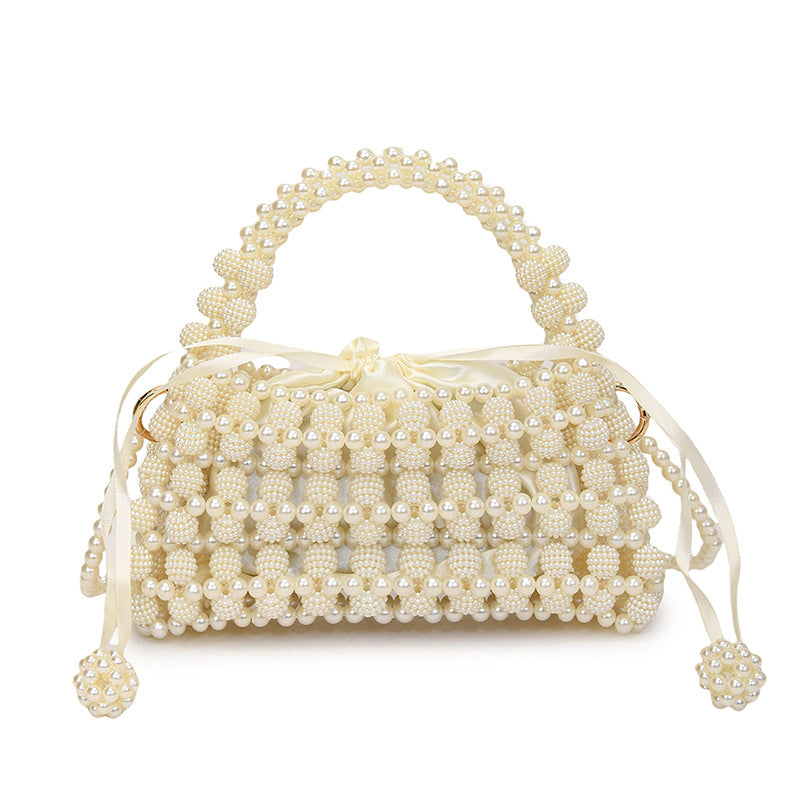 Beaded Pearl-Look Mini Handbag
