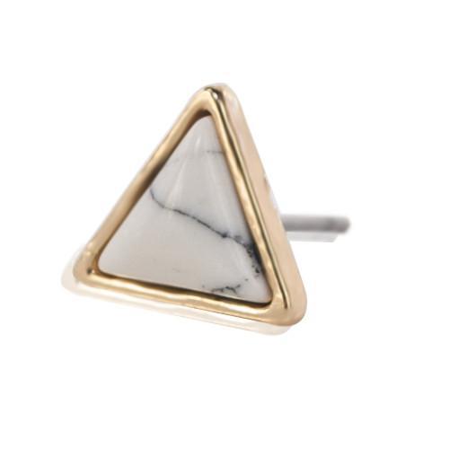 Marble Triangle Statement Drop Earrings