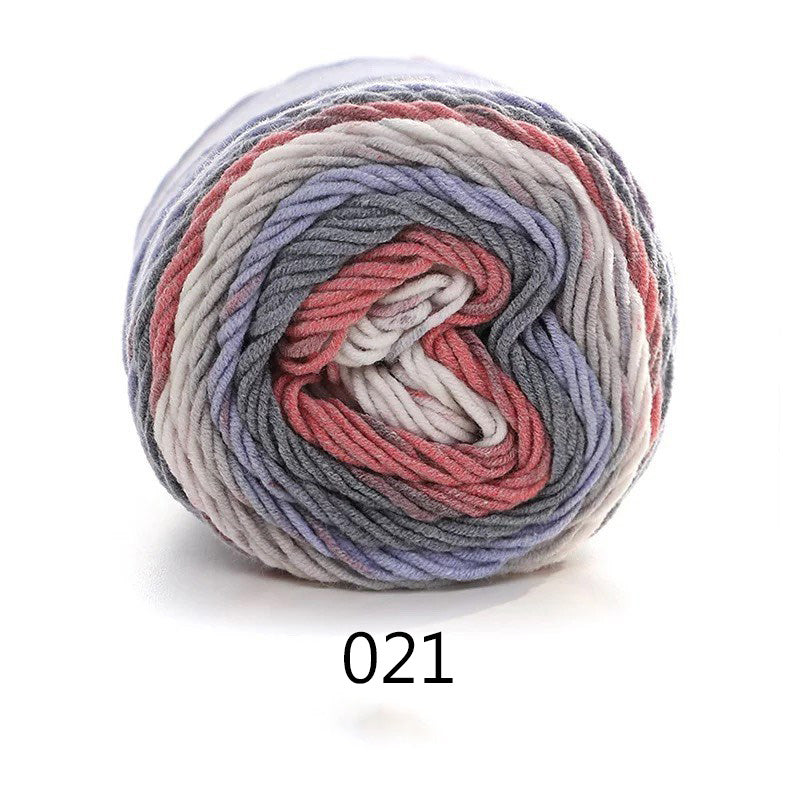 Gradient Cotton-Blend Knitting Yarn Ball, 100 g