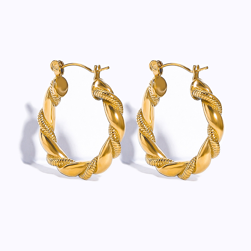 Gold-Plated Crescent Earrings