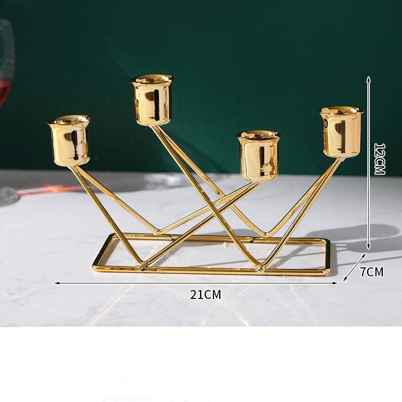 Gold-Tone Crossed-Leg Candelabra