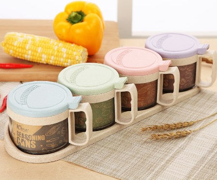Elegant Glass Spice Jar Set