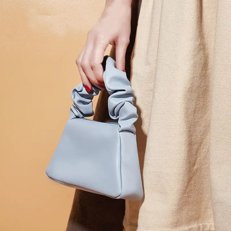 Portable Leather Cosmetic Bag with Handle