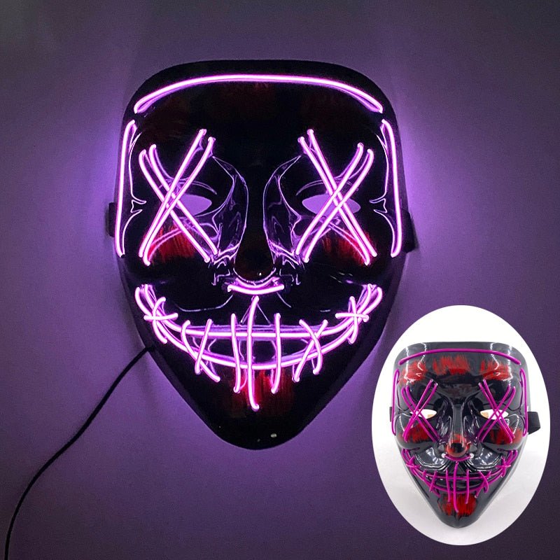 Neon Glow LED Halloween Mask